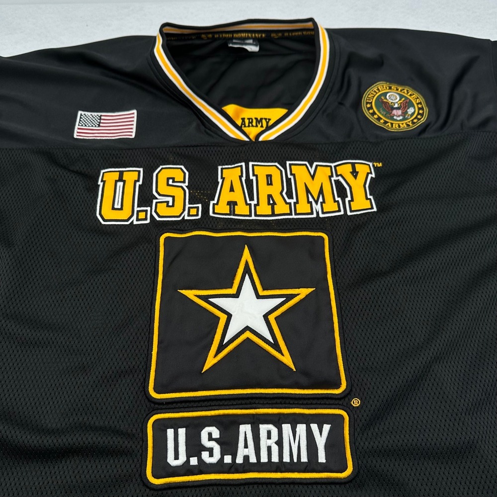 Rapid Dominance US Army Football Jersey Black Mesh Embroidered Men's XL R11